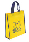हीट ट्रांसफर प्रिंटिंग के साथ रंगीन पीला प्यारा गैर बुना शॉपिंग बैग