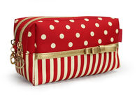 लाल कपास महिला यात्रा कॉस्मेटिक बैग कॉस्मेटिक हैंडबैग फैशन