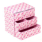Foldable AZO नि: शुल्क गैर बुना भंडार बक्से दराज के साथ 3 परत अलग रंग