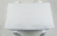 600 डी पॉलिएस्टर 24 अछूता पिकनिक थैला, प्रोमोशनल लंच बैग व्हाइट का रंग