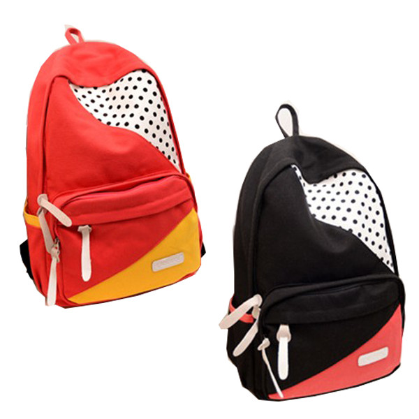 हाई स्कूल के छात्रों के लिए फैशनेबल बड़े टिकाऊ बैग, लाल / काला / पीला