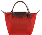 फैशन Foldable देवियों ढोना बैग लाल पॉलिएस्टर हैंडबैग प्रोमोशनल