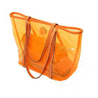 पारदर्शी देवियों ढोना बैग साफ पीवीसी हैंडबैग, नारंगी / लाल / ब्लू