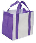 रीसायकल गैर बुना पॉलीप्रोपाइलीन बैग, पुन: प्रयोज्य शॉपिंग बैग व्हाइट