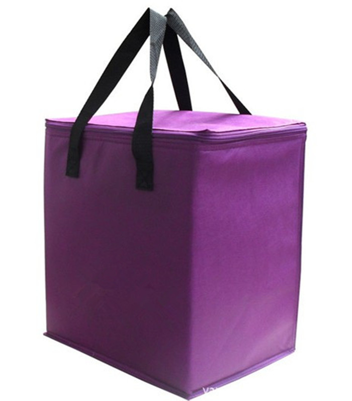 अछूता ठंडा बैग / डिस्पोजेबल दोपहर के भोजन के बैग / बैंगनी कूलर बैग वयस्कों के लिए