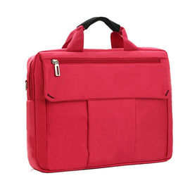 पॉलिएस्टर टिकाऊ लैपटॉप लेप बैग महिलाओं के लिए, लाल / ग्रे व्यापार लैपटॉप बैग